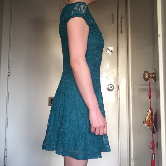 Mermaid Lace Comfy Stretchy Fit & Flare Dress SNWT - Picture 3 of 7